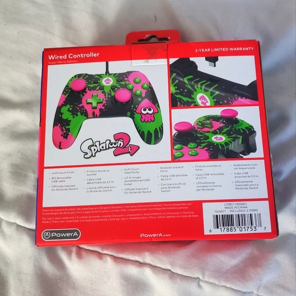 Splatoon 2 wired controller - Picture 2 of 2